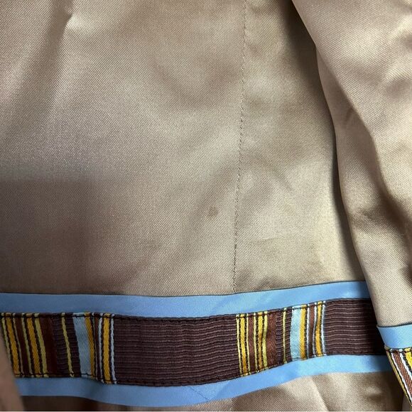 J. Crew Wool Cashmere Double Breasted Car Coat Mandarin Collar Tan Size 2 Petite - Picture 11 of 16